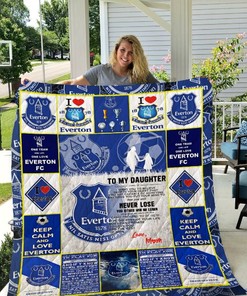 Quilt Blanket For Fans Of Everton F.C., A Perfect Gift For Your Daughter