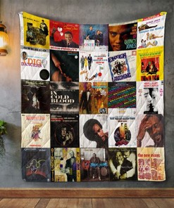 Quincy Jones Style 2 Album Covers Quilt Bedding Set for Fans of the Musician