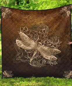 Quotation Dragonfly With Lotus Mandala Perfect Gifts for Quilt Bedding Set