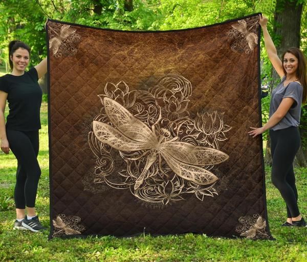 Quotation Dragonfly With Lotus Mandala Perfect Gifts for Quilt Bedding Set