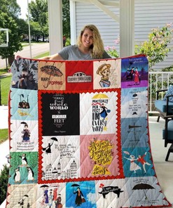 Quote Mary Poppins Loved Quilt Blanket - Quote Mary Poppins Loved Vintage Quilt Bedding Set