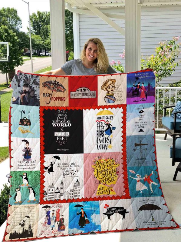 Quote Mary Poppins Loved Quilt Blanket - Quote Mary Poppins Loved Vintage Quilt Bedding Set