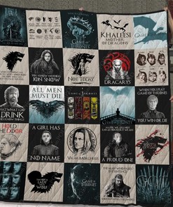 Quotes Game Of Thrones Quilt Bedding Set for Fans with Epic Quotes