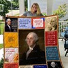 Quotes George Washington Collection Quilt Blanket for History Lovers