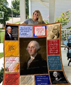 Quotes George Washington Collection Quilt Blanket for History Lovers