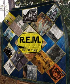 R.E.M. Quilt Blanket with Alternative Music Theme