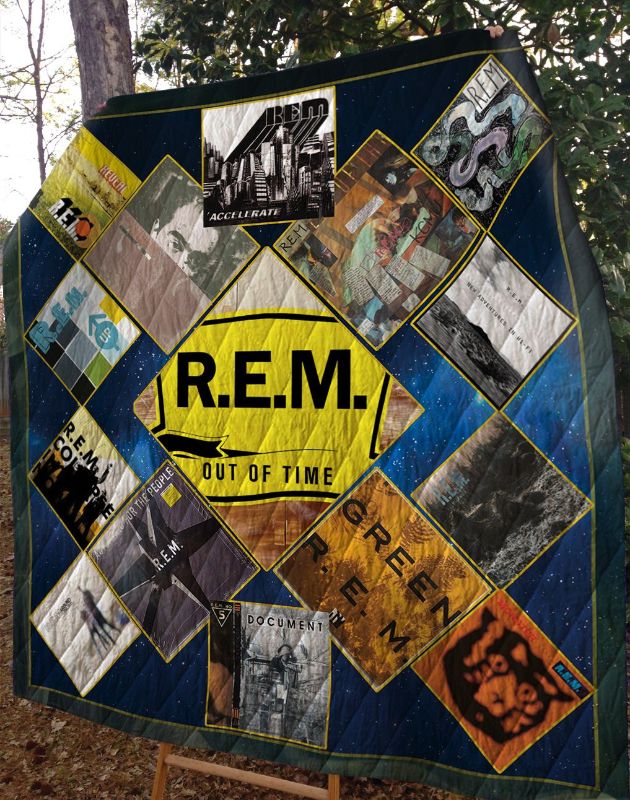 R.E.M. Quilt Blanket with Alternative Music Theme