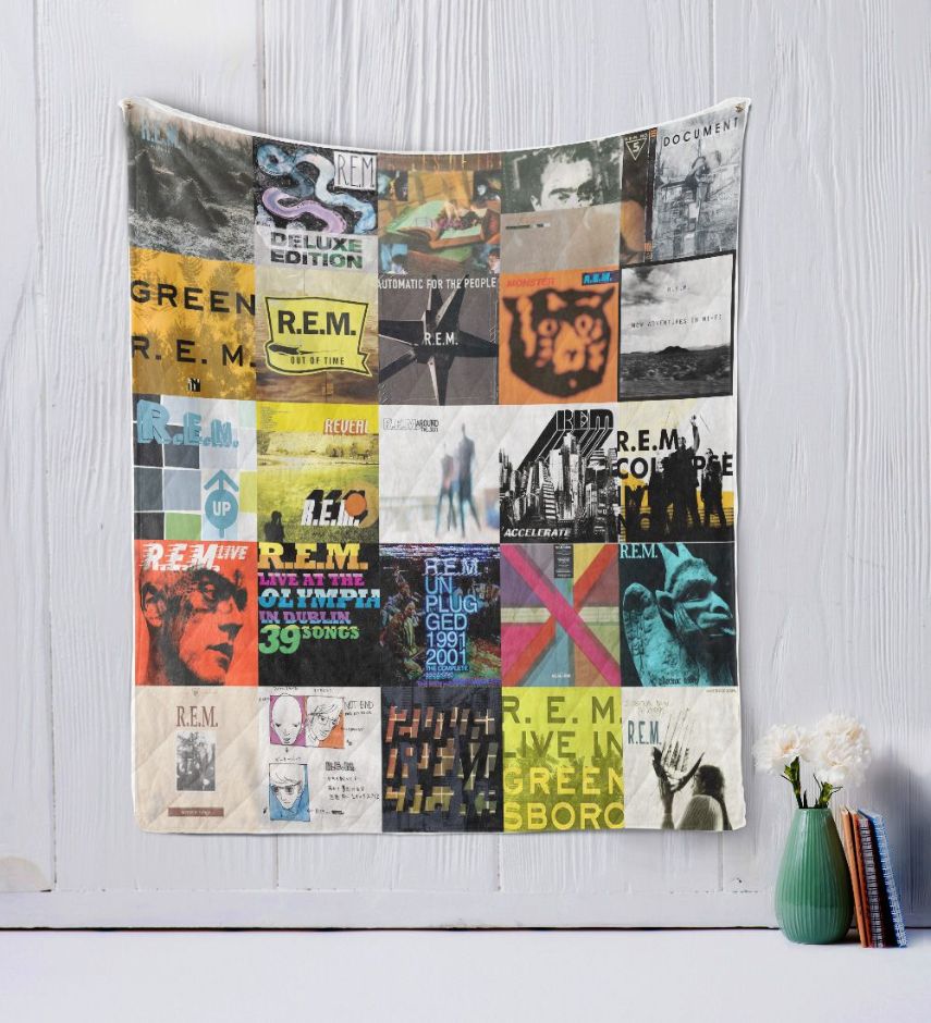 R.E.M Style 2 Quilt Bedding Set - Music-Inspired Quilt Set for Fans of the Band