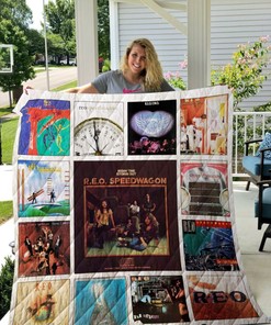 REO Speedwagon Classic Rock Quilt Bedding Set for Music Fans