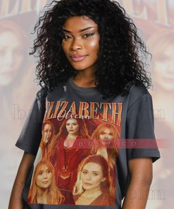 RETRO ELIZABETH OLSEN Vintage Shirt - Scarlet Retro 90s Sweater, Elizabeth Olsen Tee Wanda for Film T-Shirt Fans