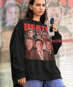 RETRO Heath Ledger Sweatshirt with Vintage Shirt | Heath Ledger Homage Sweater | Film T-shirt