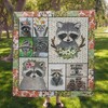 Raccoon My Spirit Animal Is A Trash Panda Quilt Bedding Set - Quirky and Unique Quilt Set for Animal Lovers