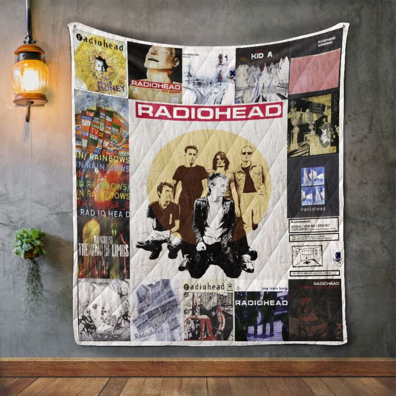 Radiohead 2 Album Covers Quilt Blanket for Fans of Radiohead