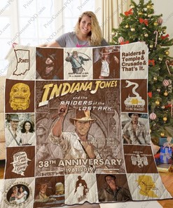 Raiders Of The Lost Ark Quilt Blanket - Adventure Blanket for Movie Fans