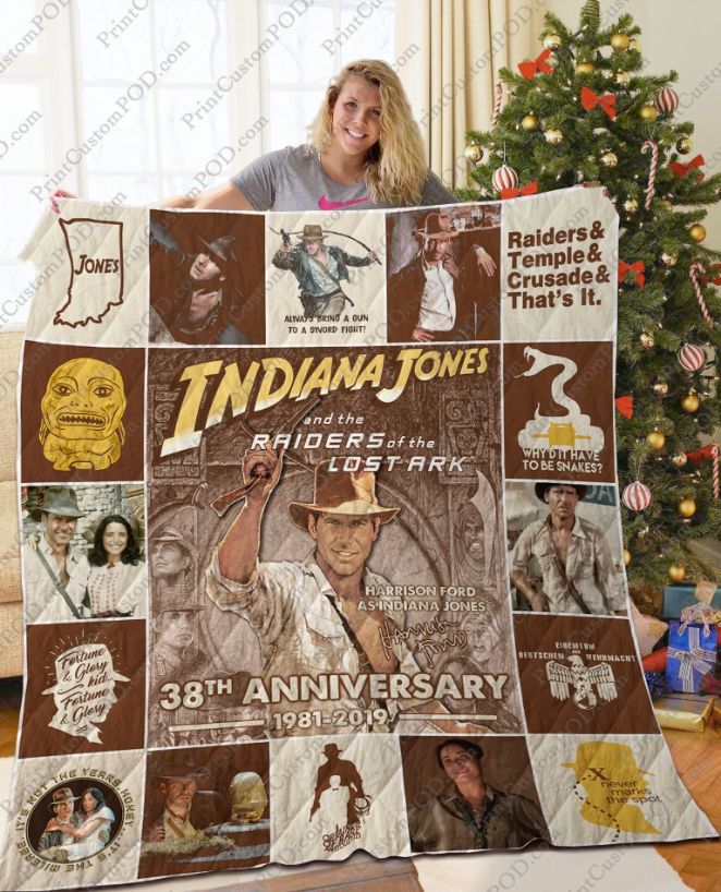 Raiders Of The Lost Ark Quilt Blanket - Adventure Blanket for Movie Fans