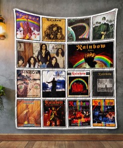 Rainbow Album Cover Quilt Blanket, Perfect for Music Lovers