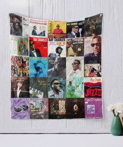 Ray Charles Vintage Quilt Blanket for Music Fans