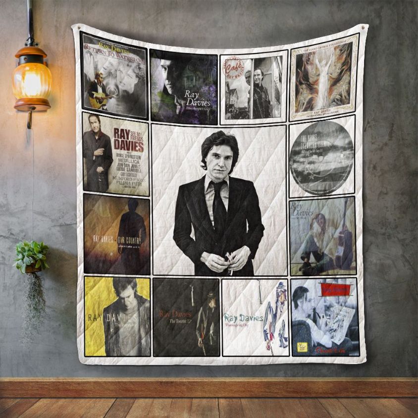Ray Davies Album Covers Quilt Blanket - For Fans of the Lead Singer of The Kinks