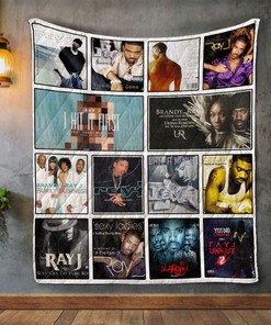 Ray J Album Covers Vintage Quilt Bedding Set for Boys