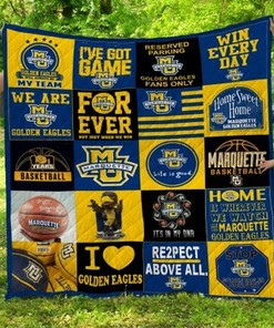 Re2pect Above All Marquette Golden Eagles Ncaa Quilt Bedding Set