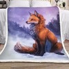 Red Fox In Winter Premium Comfy Sofa Quilt Bedding Set for Animal Lovers