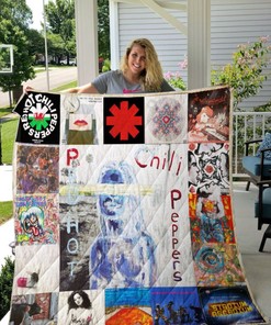 Red Hot Chili Peppers Albums Quilt Blanket For Fans Ver 17, Perfect for Alternative Rock Enthusiasts