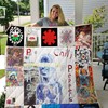 Red Hot Chili Peppers Albums Quilted Bedding Set - Twin Size