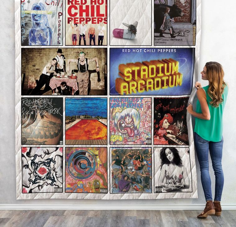 Red Hot Chili Peppers Albums Ver02 Quilt Bedding Set for Alternative Rock Fans
