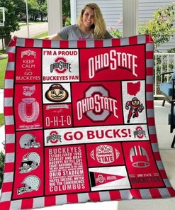 Red Ohio State Buckeyes NCAA Collection Quilt Blanket for Fans