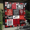 Red Quilt Blanket Vh09 - For Lacrosse Fans