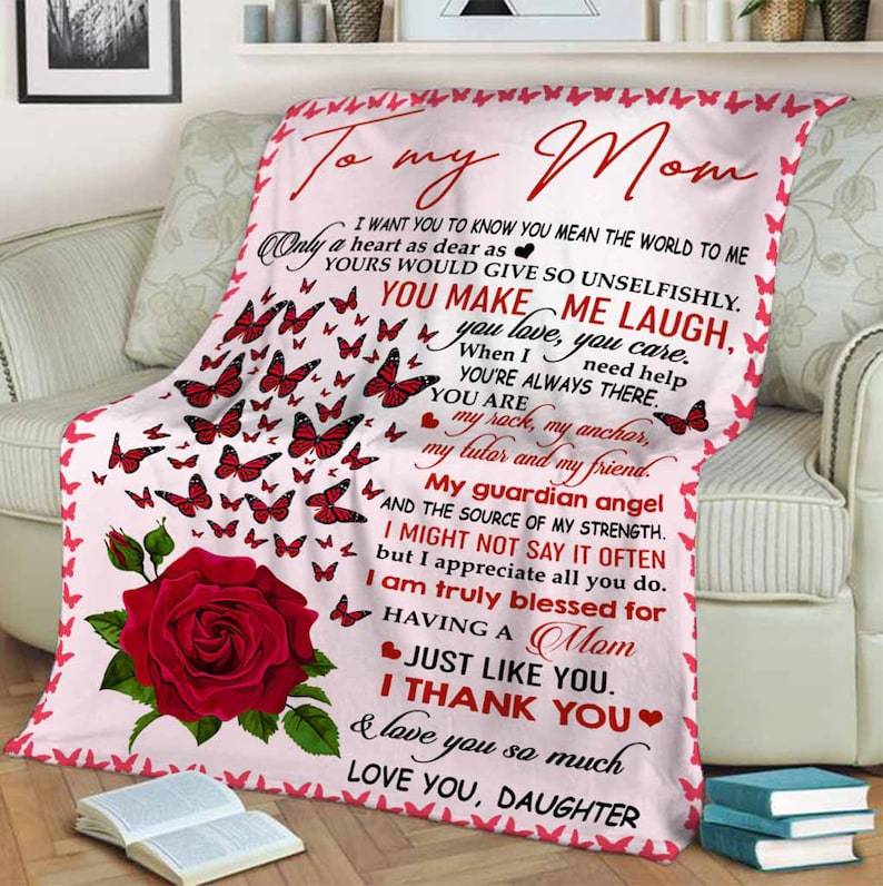 Red Rose Butterfly Blanket: Show Your Love to Your Mom