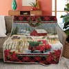 Red Truck Farm in the Christmas Mood - Soft and Warm Quilt Blanket