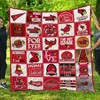 Redbirds Family Ncaa Illinois State Redbirds Quilt Bedding Set with Collected Love Quilt Blanket