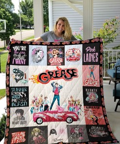 Rediscover The Greatness Of Grease With Grease Retro Quotes Quilt Blanket