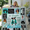 Remember Whose Daughter You Are- Black Personalized Quilt Bedding Set for Girls.