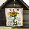 Remember to Be Awesome Sunflower Quilt Blanket for Daughter - Inspirational and Uplifting Gift from Mom to Daughter