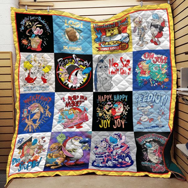 Ren And Stimpy Quilt Bedding Set - A Nostalgic Collection