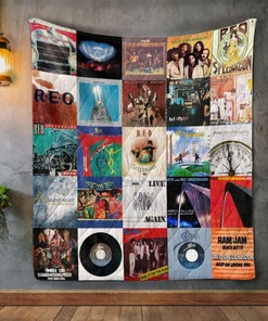 Reo Speedwagon Album Covers Quilt Bedding Set - A Celebration Of Iconic Rock Music