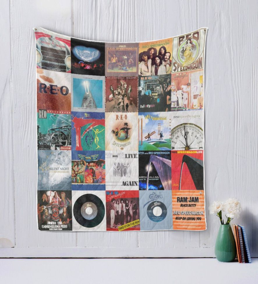 Reo Speedwagon fans, show off your love for the band with this quilt blanket