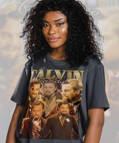 Retro Calvin Candie Django Unchained Homage T-Shirt with Leonardo DiCaprio for Men
