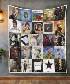 Retro David Bowie Love Album Quilt Bedding Set for Fans