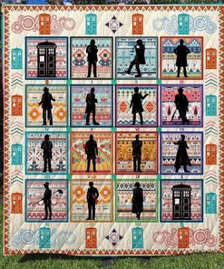 Retro Doctor Who Collection Tv Series Inspired Quilt Bedding Set