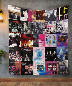 Retro Duran Duran Style Collection Quilt Blanket for Music Fans