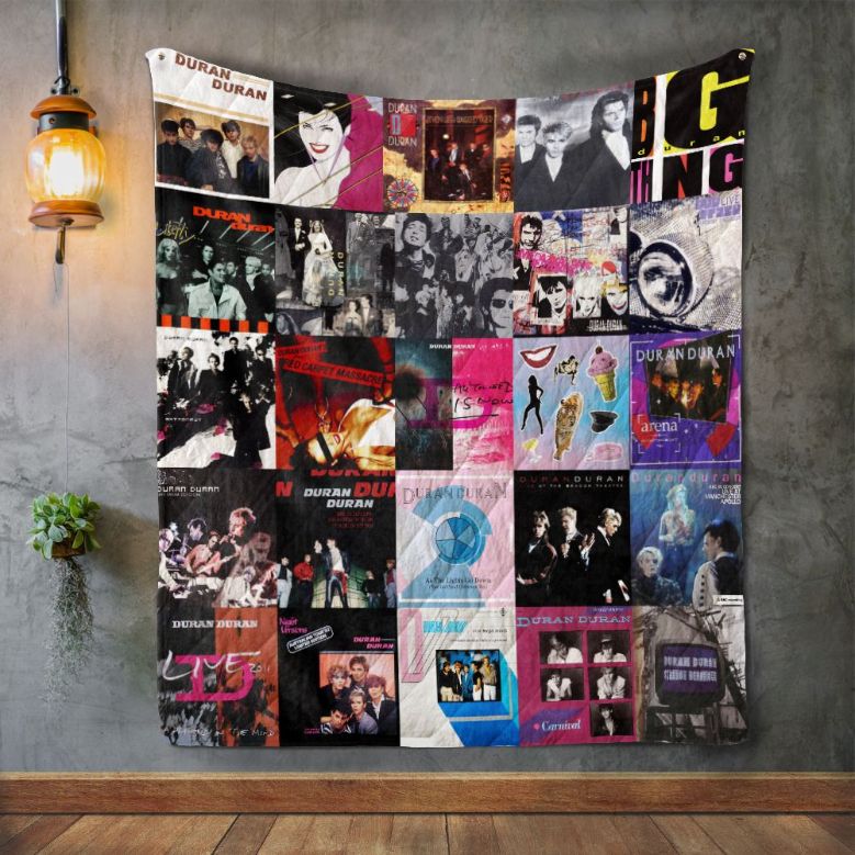 Retro Duran Duran Style Collection Quilt Blanket for Music Fans