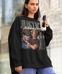 Retro JUSTICE For JOHNNY DEPP Sweater - Homage Tee for Movie Fans