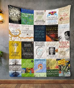Richard Dawkins Books Quilt Blanket - Personalized Gift for Book Lovers