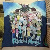 Rick And Morty Characters Bed Set Twin Fan Made with Quilt Blanket