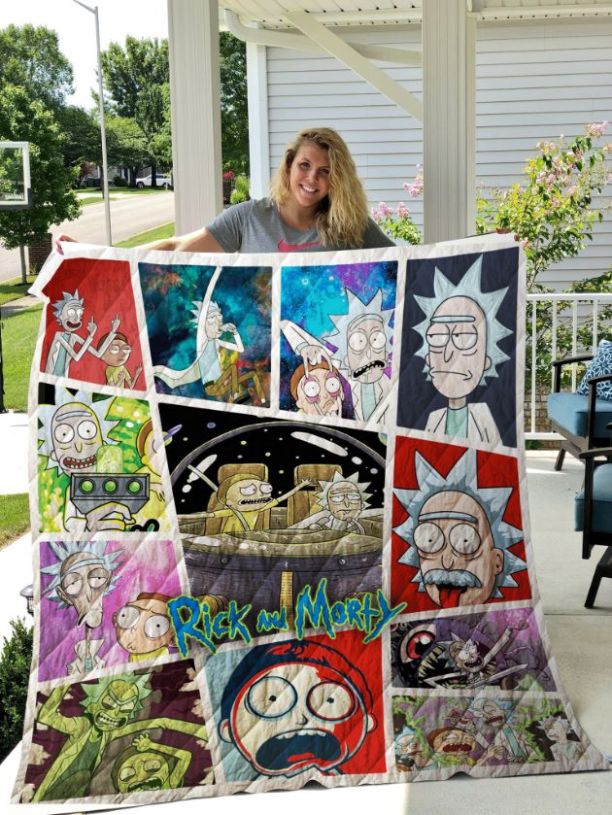 Rick And Morty Fans Quilt Blanket - Get Schwifty While Staying Warm