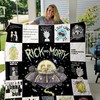 Rick And Morty Quilt Blanket For Fans Ver 17 for Cartoon Fans