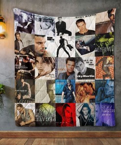 Ricky Martin Album Covers Quilt Blanket - Perfect for Music Fans